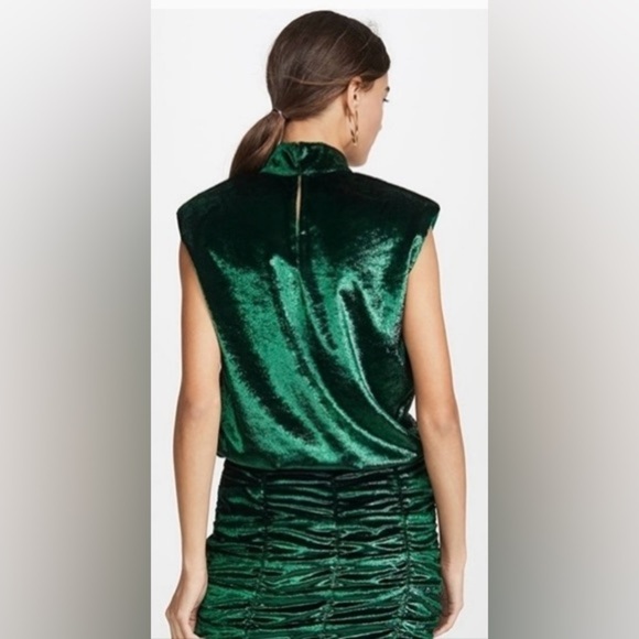 Ramy Brook Gracie Keyhole Ruched Glitter Mini Dress - Picture 7 of 7